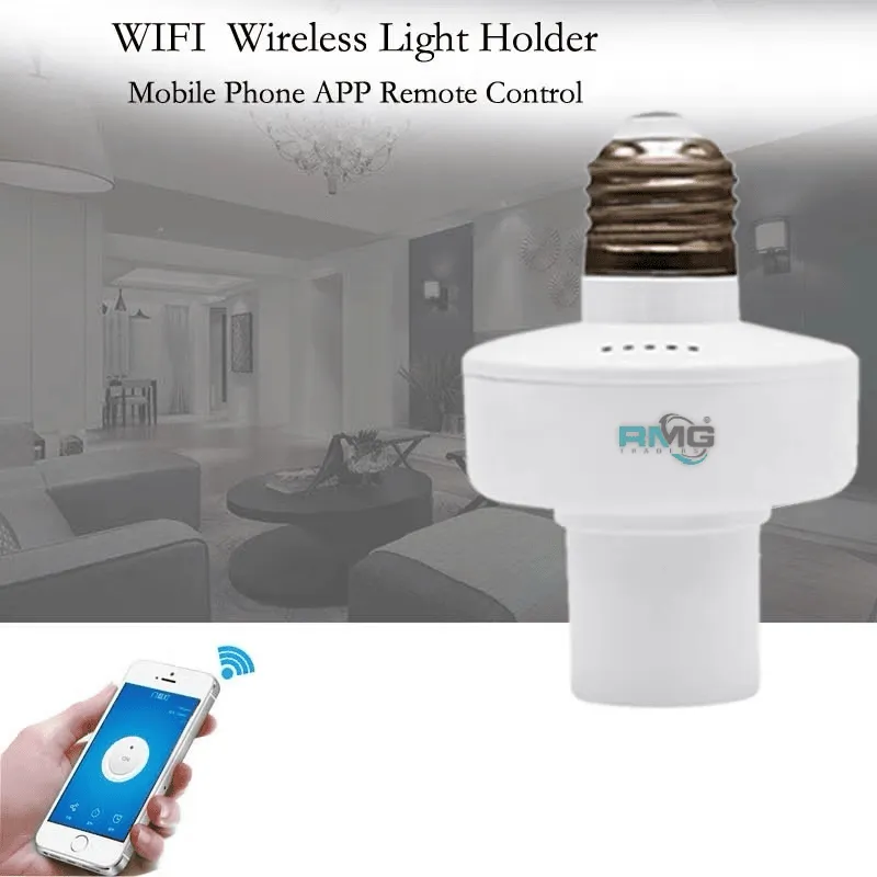 Tuya Smart Life Wifi Smart Light Bulb Socket Adapter E27 Switch Lamp Base Holder