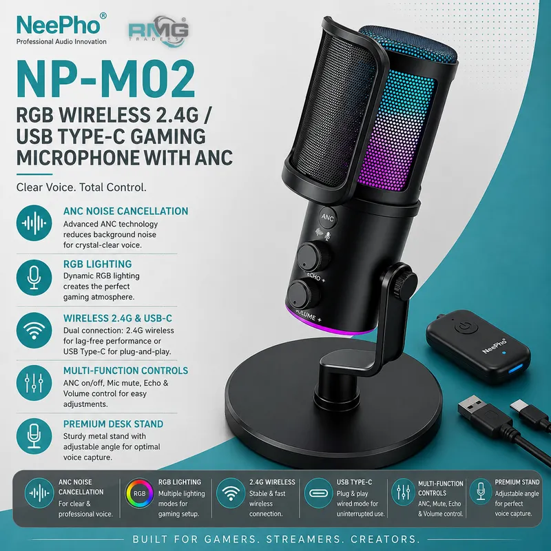 New Latest Neepho M02 condenser mic for recording