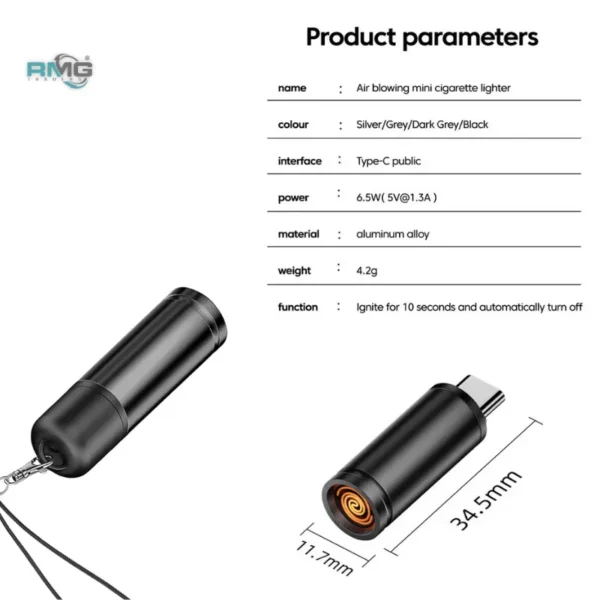Mini Type C cigarette lighter