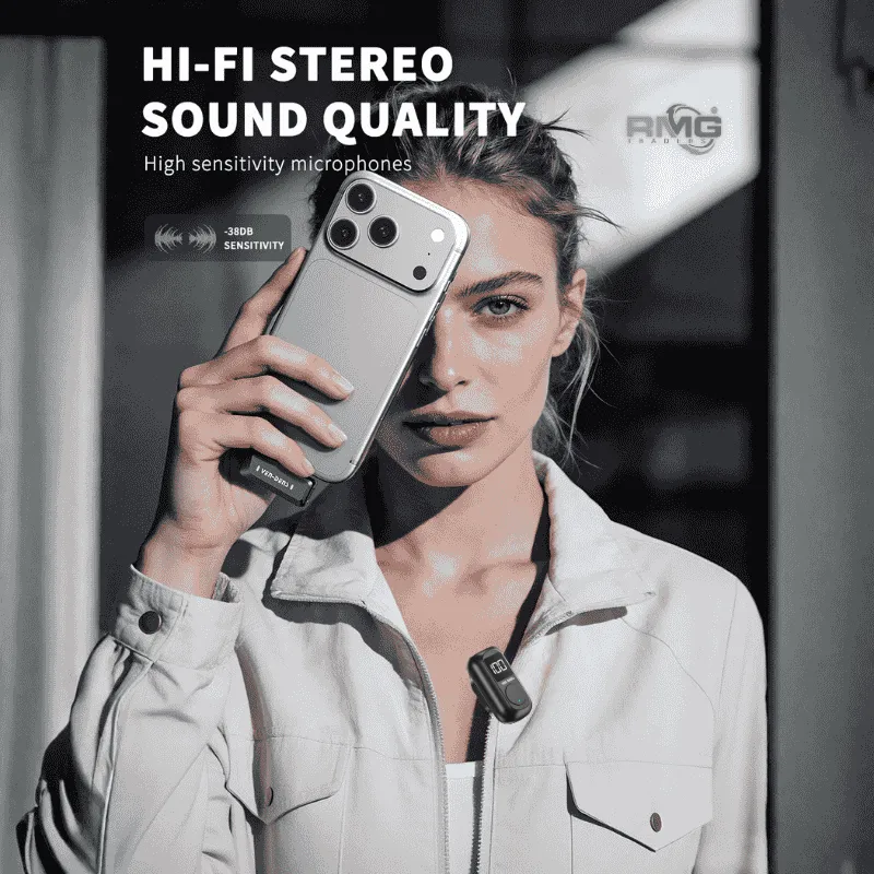 dual wireless microphone with Type-C charging