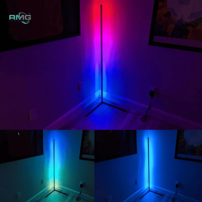 multicolor LED corner floor lamp
