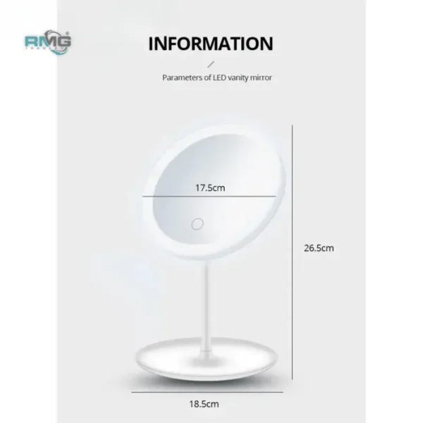 cosmetic mirror with LED light