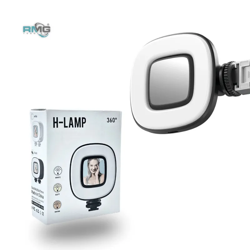 H Lamp rechargeable selfie light with mirror