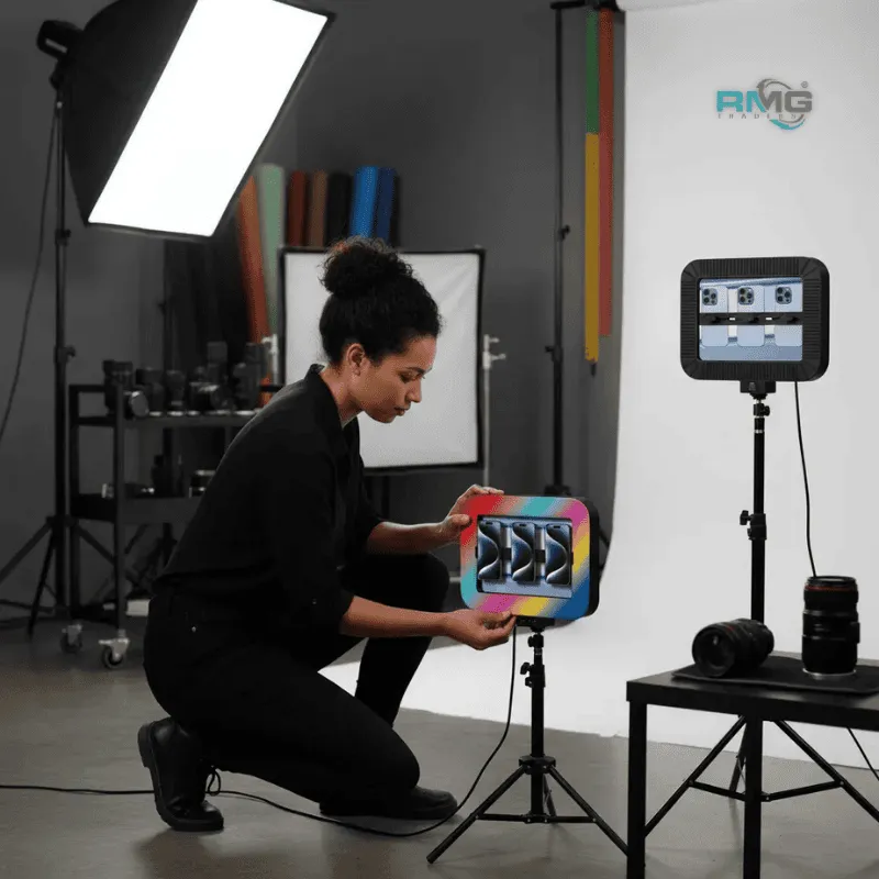 RGB square ring light for live streaming