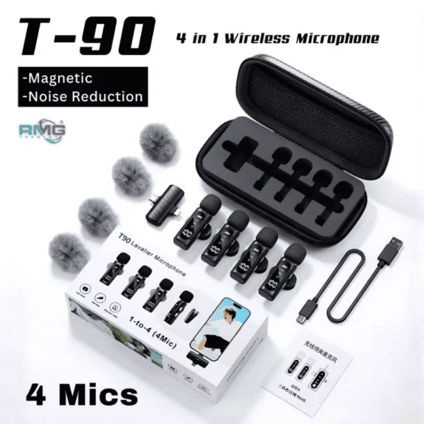 T90 clip-on lavalier microphone with noise reduction