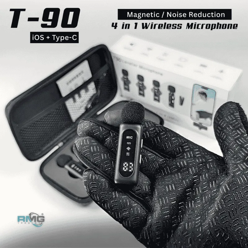 T90 wireless microphone for iPhone and Android