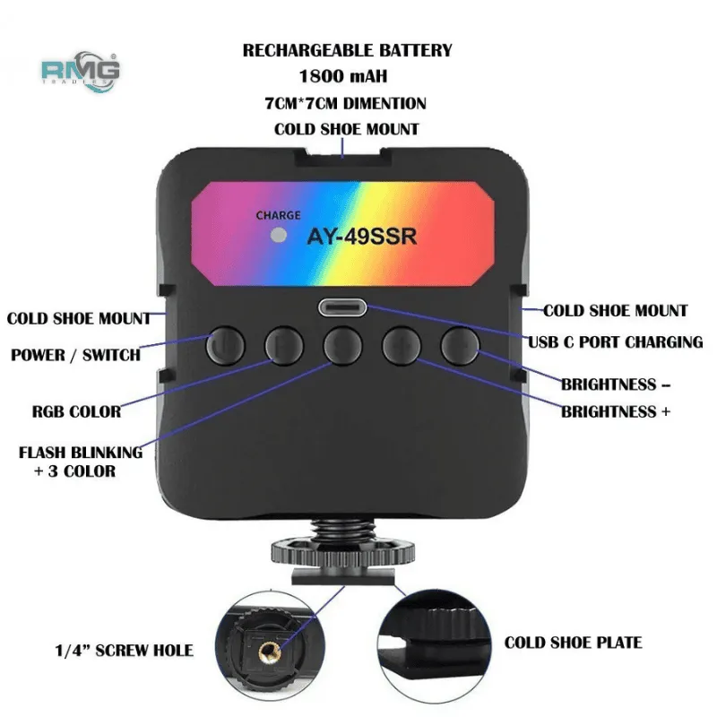 rechargeable pocket LED video light