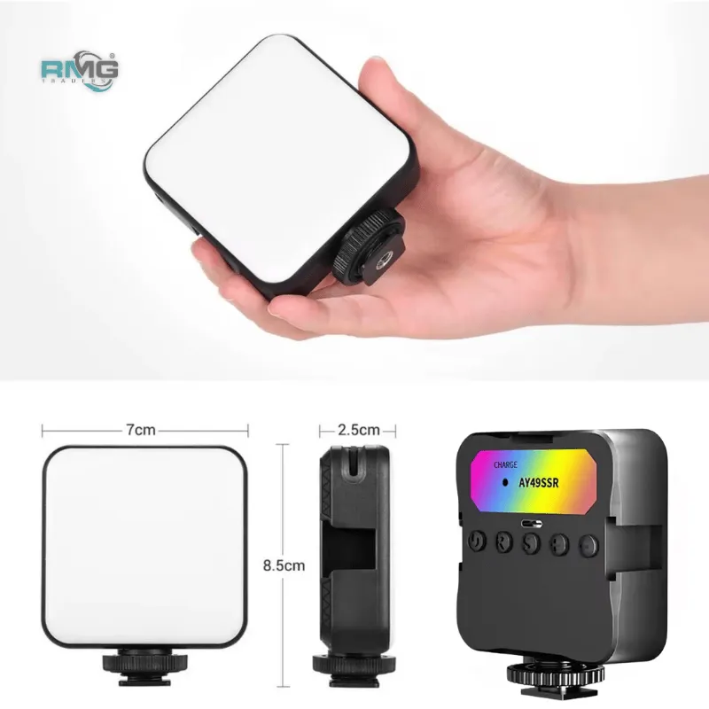RGB LED photography light rechargeable