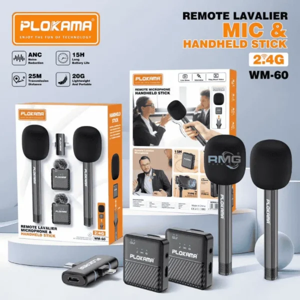lav mic with handheld stick WM-60