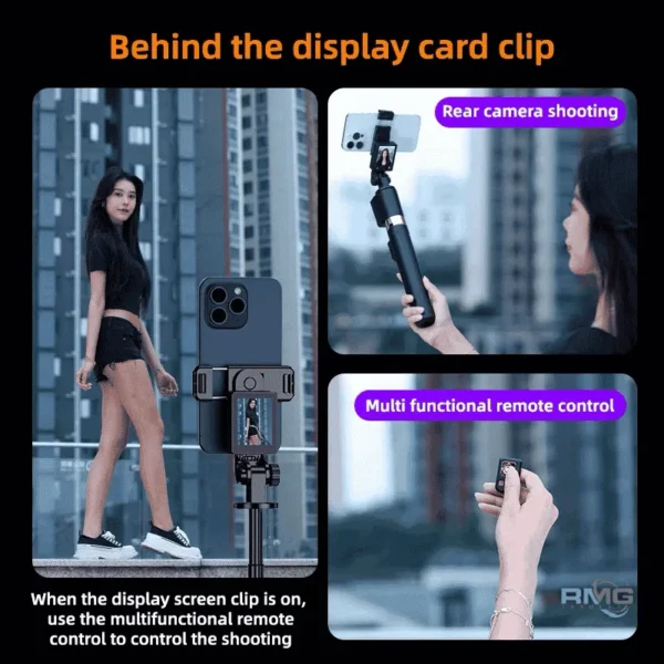 selfie stick with display screen