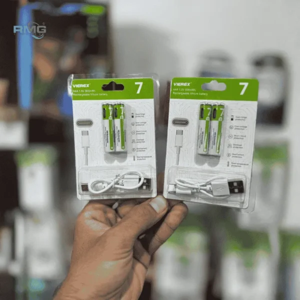 Vierex rechargeable AA AAA batteries