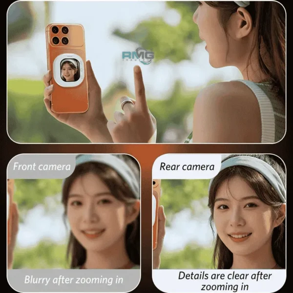magnetic rear camera selfie monitor