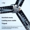 tripod selfie stick with monitor close view