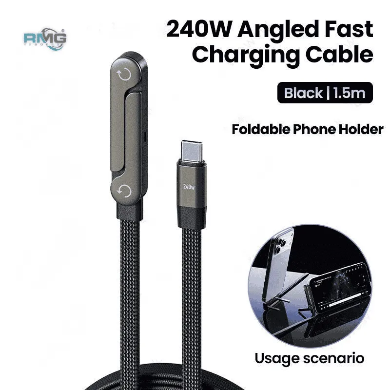 240w type c cable with adjustable mobile viewing stand