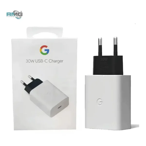Google 30W travel charger close view