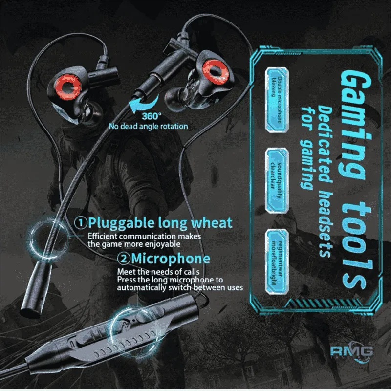 mobile gaming headset L shape design