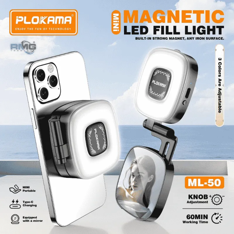 Plokama ML-50 fill light close view with mirror