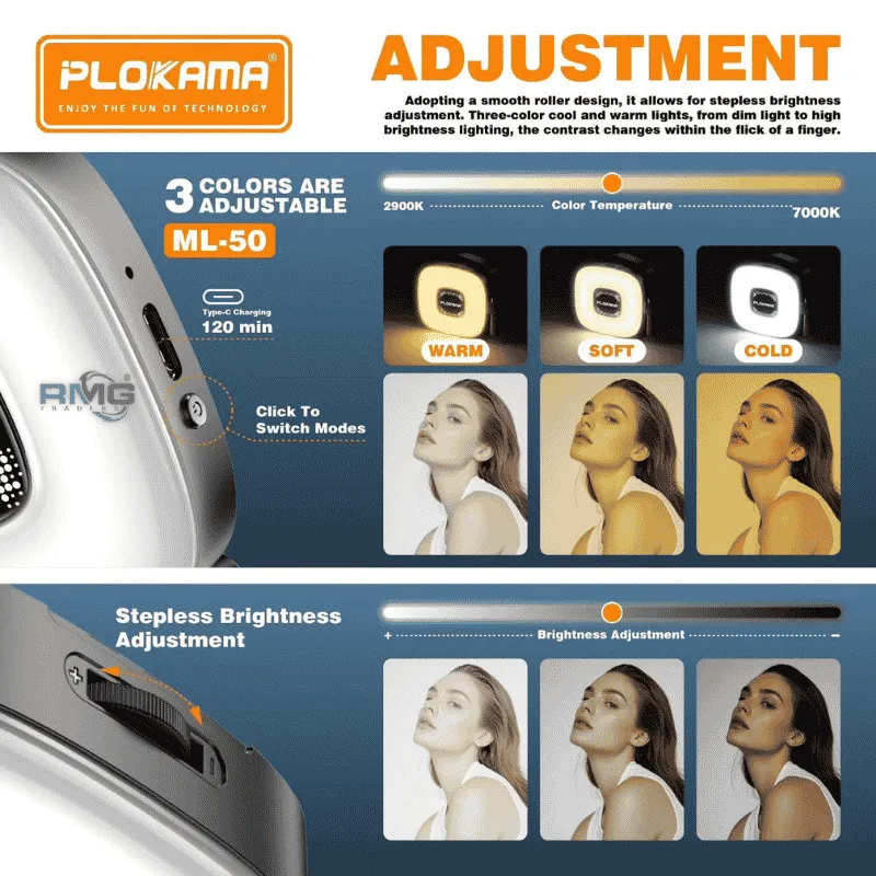 rechargeable LED light with mirror