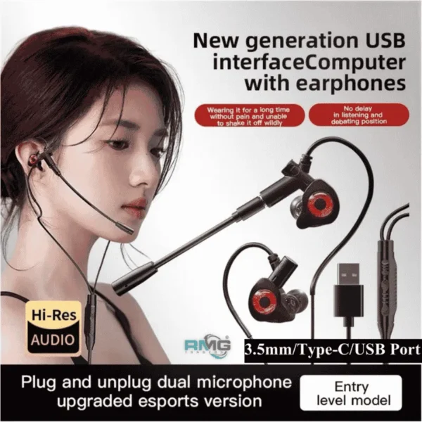 competitive gaming earphones setup