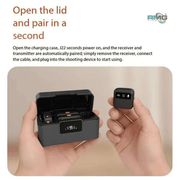 wireless mic with charging case J22