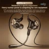 GM5 Dual Mic Gaming Wired Earphones low latency wired gaming earbuds
