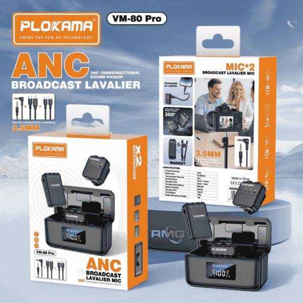 VM80 Pro wireless lavalier mic set