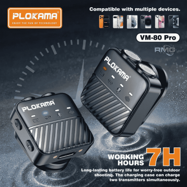 dual clip-on microphone for mobile and camera