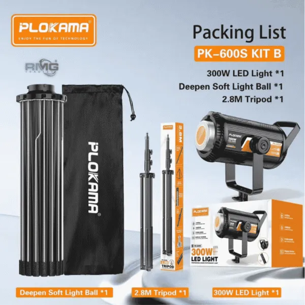 PLOKAMA PK-600S Kit B 300W LED video light