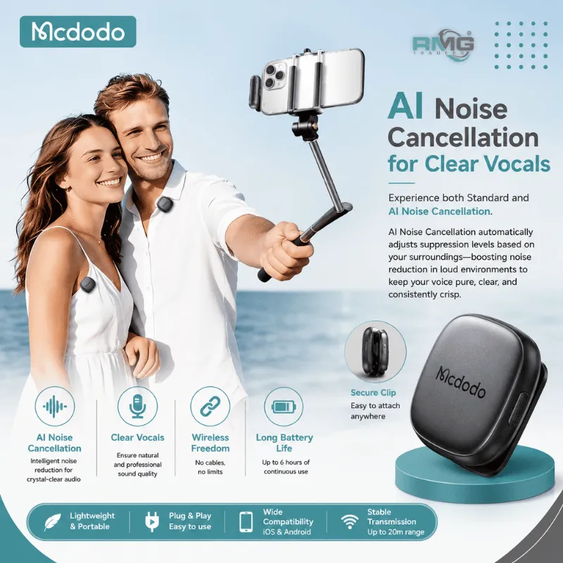 MCDODO MP-5450 AI smart noise cancelling microphone