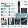 M20 2.4G wireless microphone for interviews