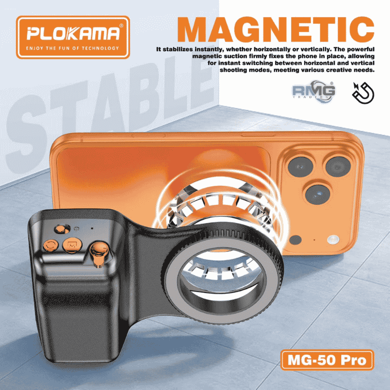 magnetic selfie stick with 3-color lighting