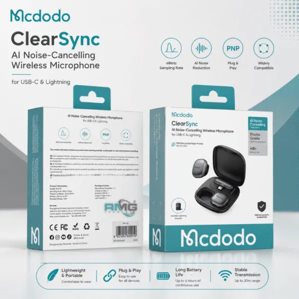 MCDODO MP-5450 ClearSync AI wireless microphone
