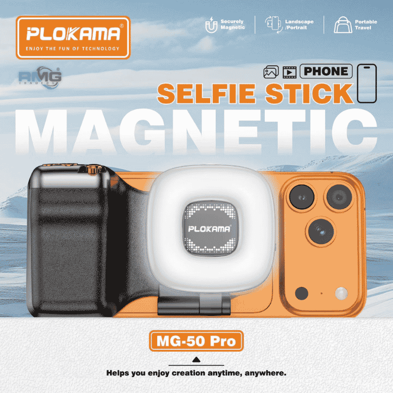 PLOKAMA 360 degree rotating selfie stick