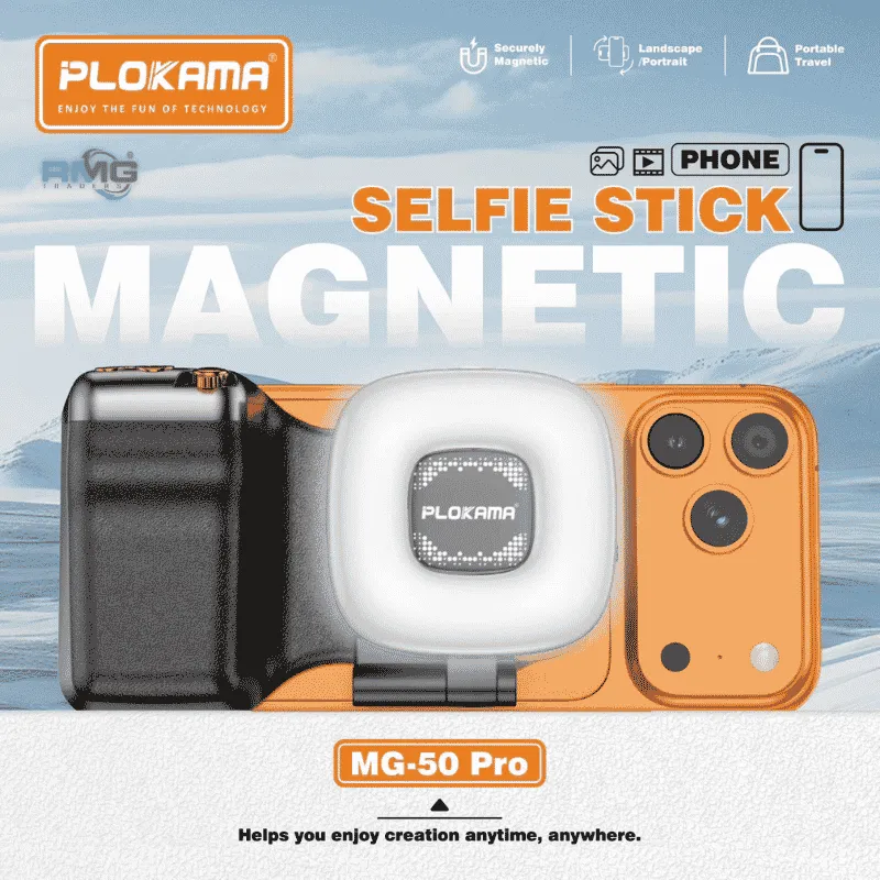 PLOKAMA 360 degree rotating selfie stick