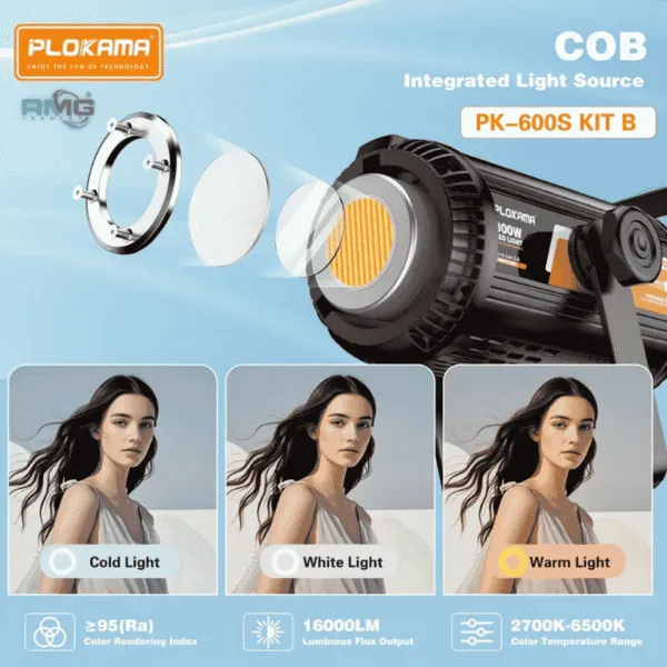 PLOKAMA LED light for video production