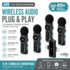 J88 4-in-1 Wireless Lavalier Microphone