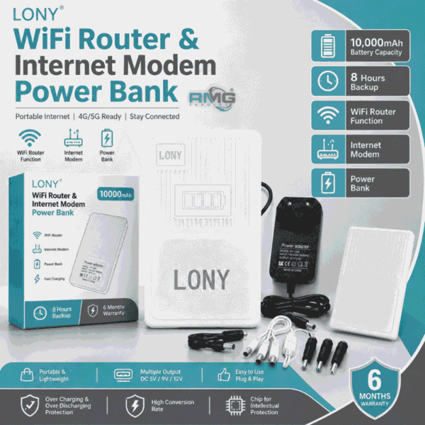 LONY 10000mAh WiFi router power bank