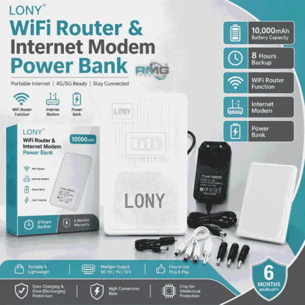 Warrenty 6 months LONY internet modem backup power supply