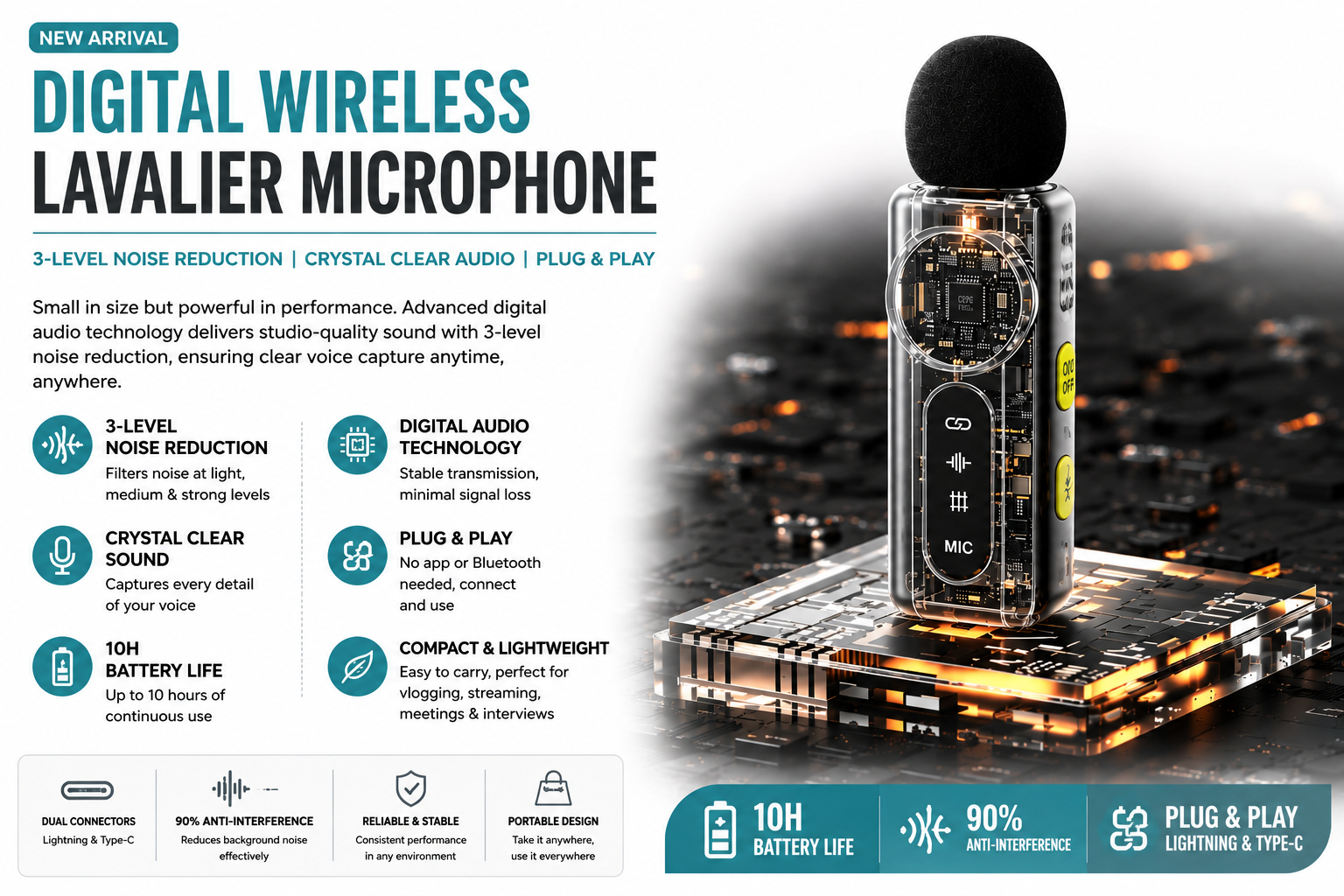 J88 4 in 1 wireless microphone