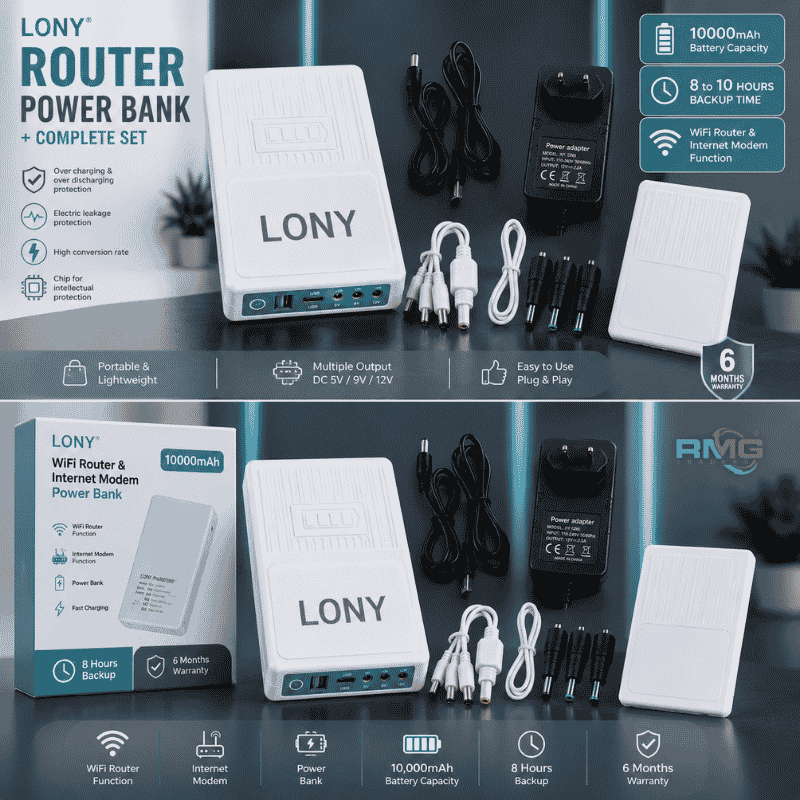 router backup power bank with 9V 12V output