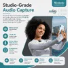 Wireless collar microphone with 48H battery life