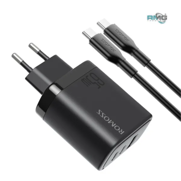 Romoss AC65H EU fast charger for laptop and phone