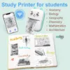 Mini thermal printer for homework and school projects