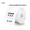 3" x 2" Direct thermal barcode and product stickers roll for inventory labeling