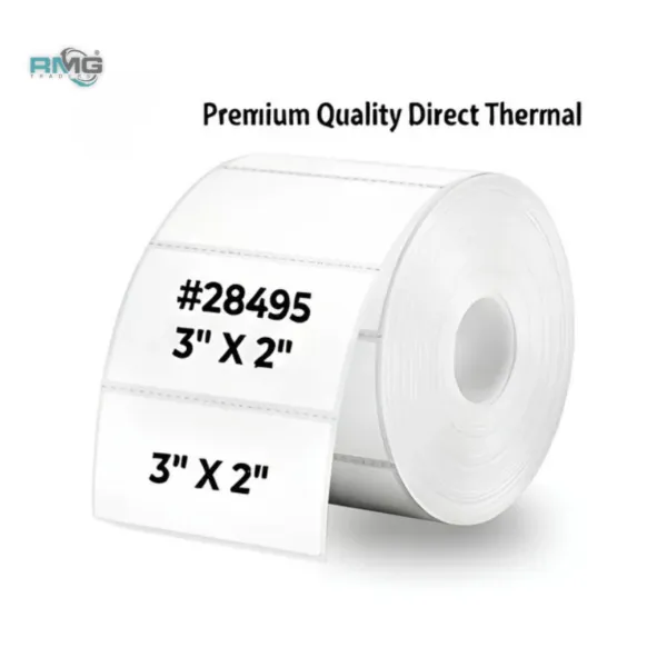 3" x 2" Direct thermal barcode and product stickers roll for inventory labeling