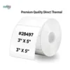 3" x 5" Rectangle adhesive thermal labels roll for product and shipping tags