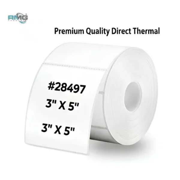 3" x 5" Rectangle adhesive thermal labels roll for product and shipping tags