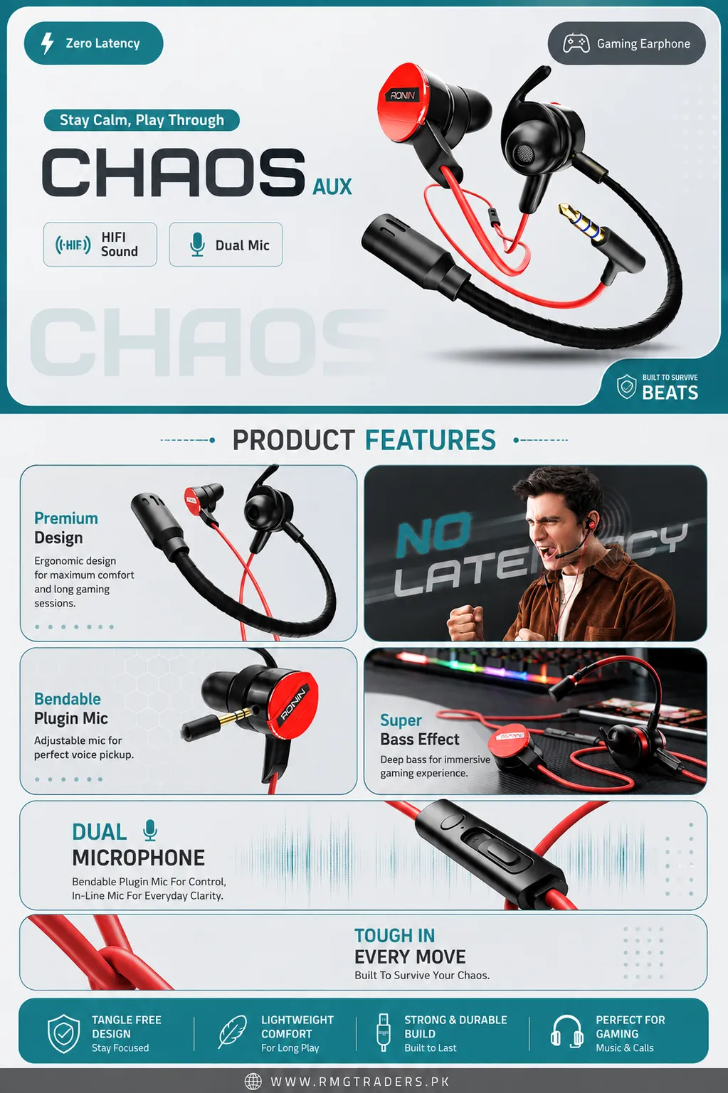 Ronnin R-007 Gamerz Chaos gaming handsfree