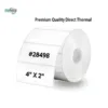 4" x 2" Thermal barcode stickers for inventory labeling and product packaging