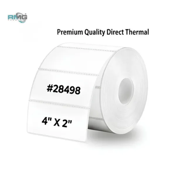 4" x 2" Thermal barcode stickers for inventory labeling and product packaging